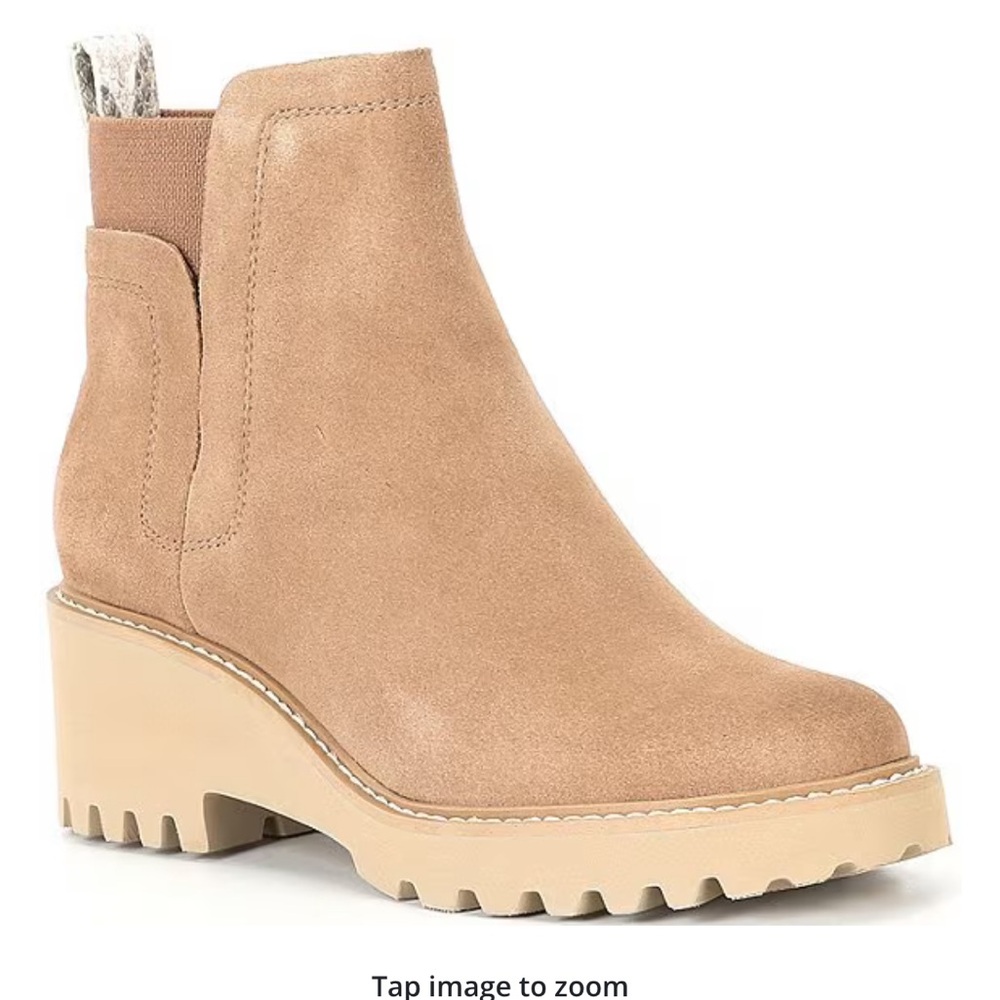 Dolce Vita Huey H2O Waterproof Suede Lug Sole Booties